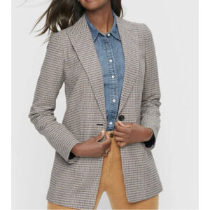 Talbots Houndstooth Blazer Wool Blend Women’s Size 12